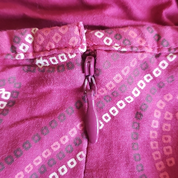 Apt. 9 fully lined pleated burgandy print skirt - Picture 6 of 8